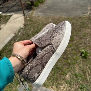 West Loop Gray and White Textured Sneakers